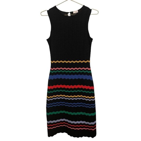 Ecru Multicolor Striped Sleeveless Cotton Sweater Dress Size Small - Picture 2 of 9